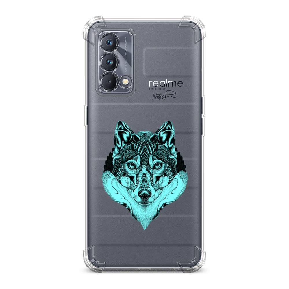 

Чехол Awog на Realme GT Master Edition "Бирюзовый волк", Голубой;черный, 2510451-1