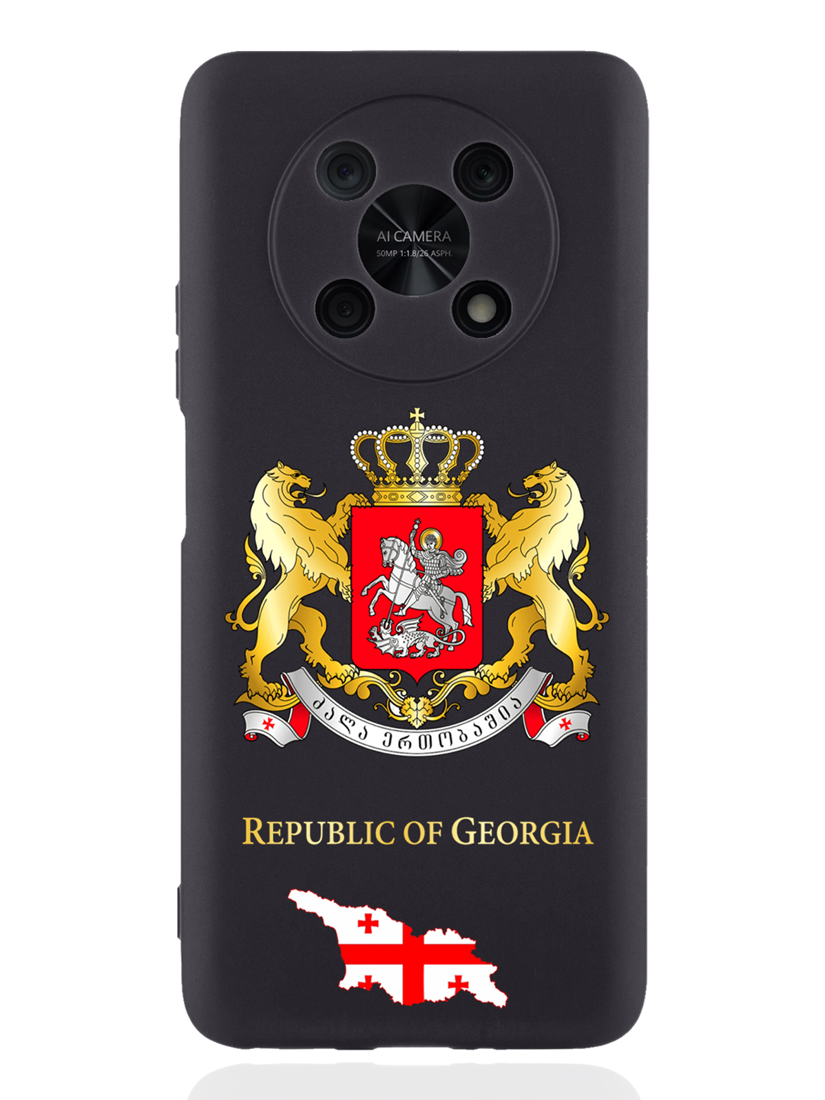 фото Чехол signumcase для huawei nova y90 герб грузии черный
