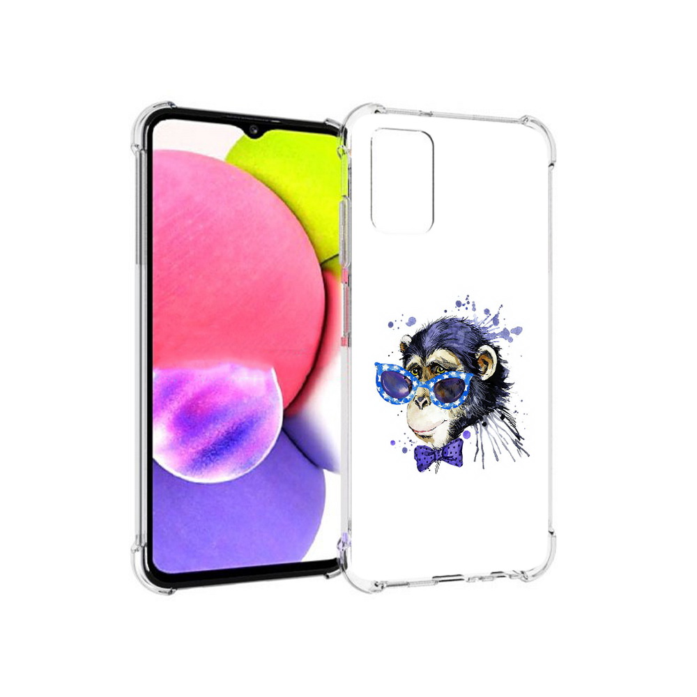 

Чехол MyPads Tocco для Samsung Galaxy A03s акварельная обезьяна (PT162170.549.216), Прозрачный, Tocco