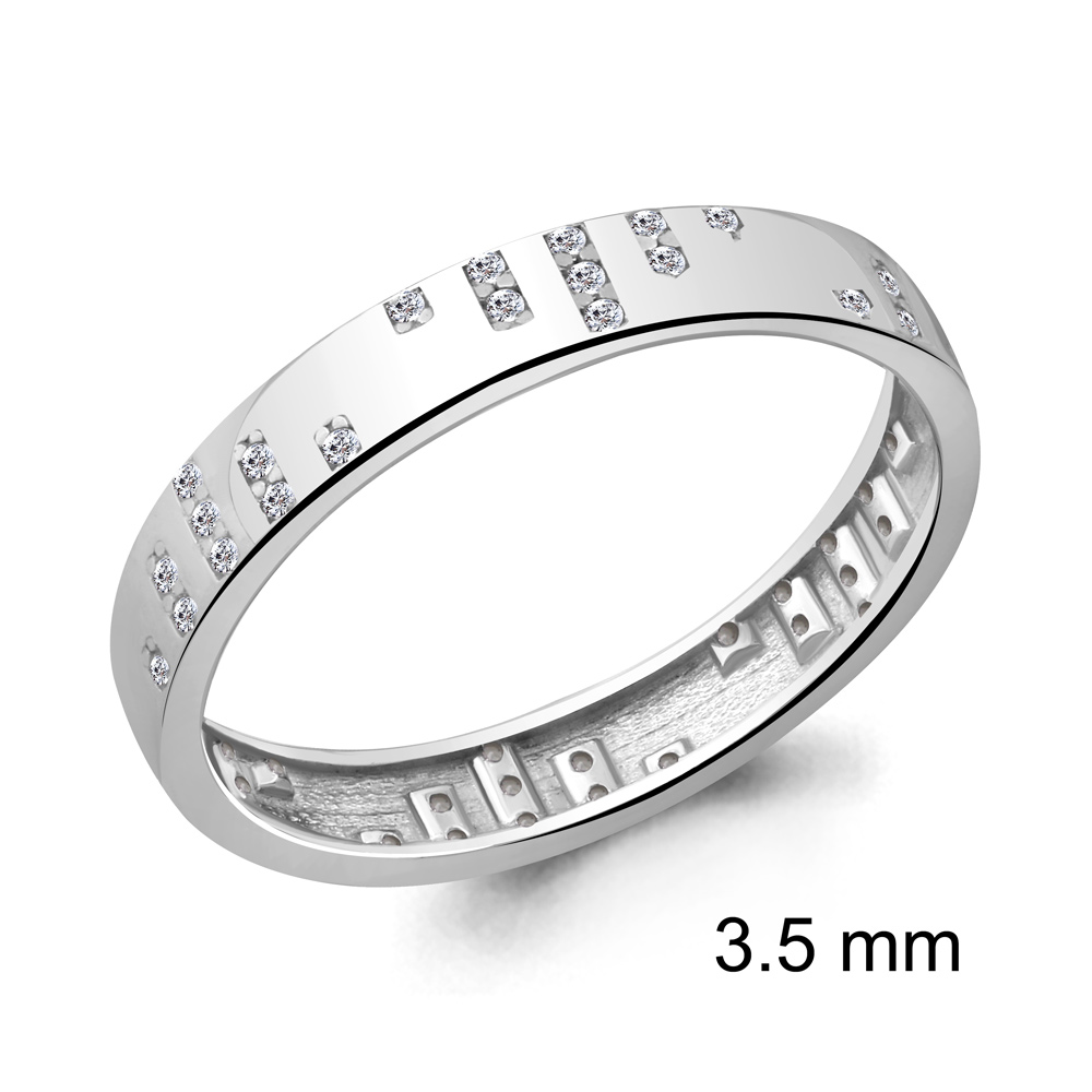 

Кольцо из серебра с фианитом Aquamarine Aquamarine 61691А_925_р р. 18, 61691А_925_р