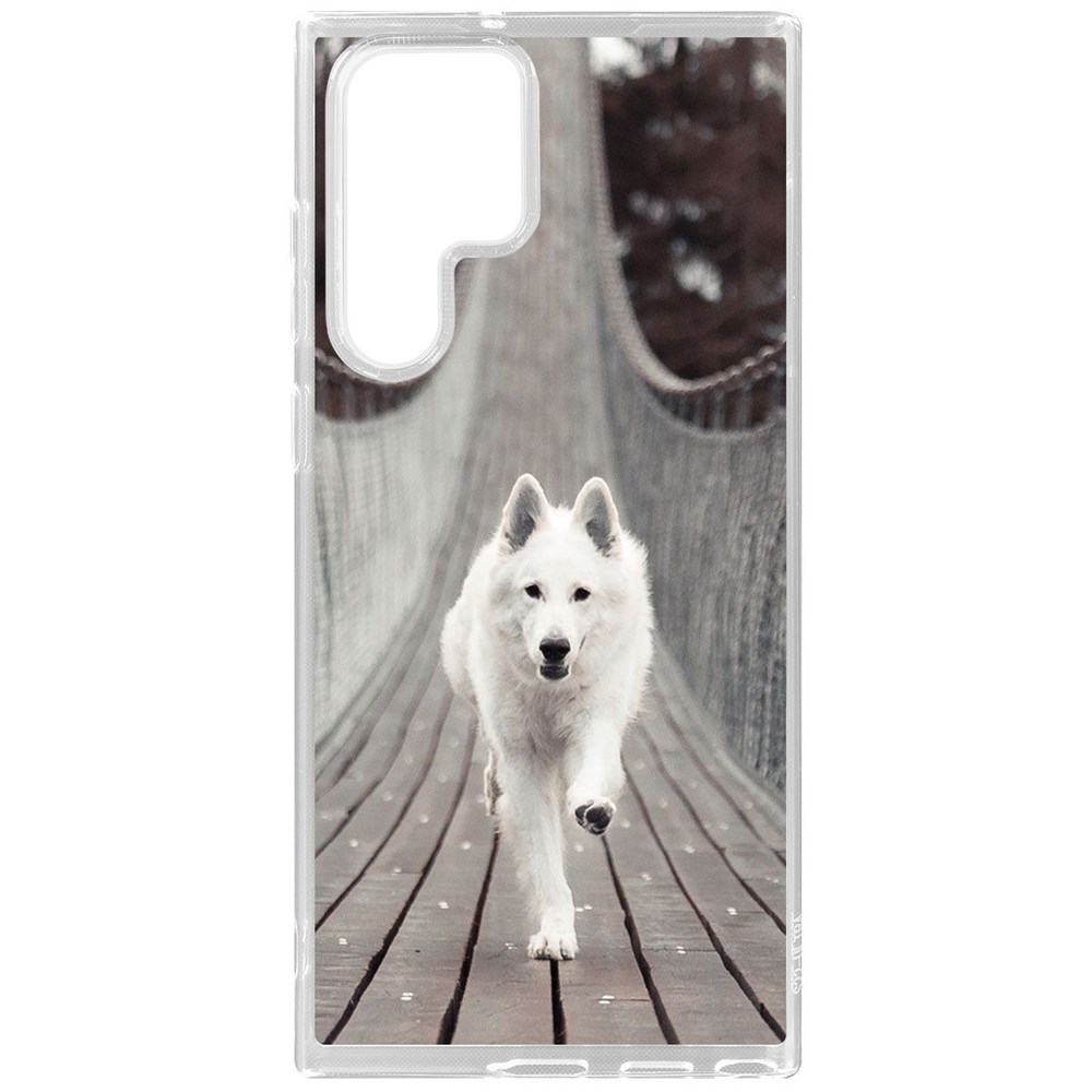 

Чехол-накладка Пес на мосту для Samsung Galaxy S22 Ultra, Прозрачный