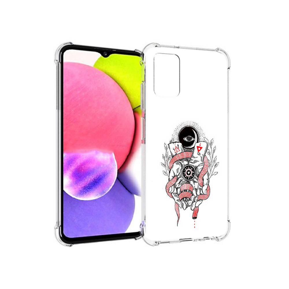 

Чехол MyPads Tocco для Samsung Galaxy A03s абстрация связанные руки (PT162170.549.213), Прозрачный, Tocco