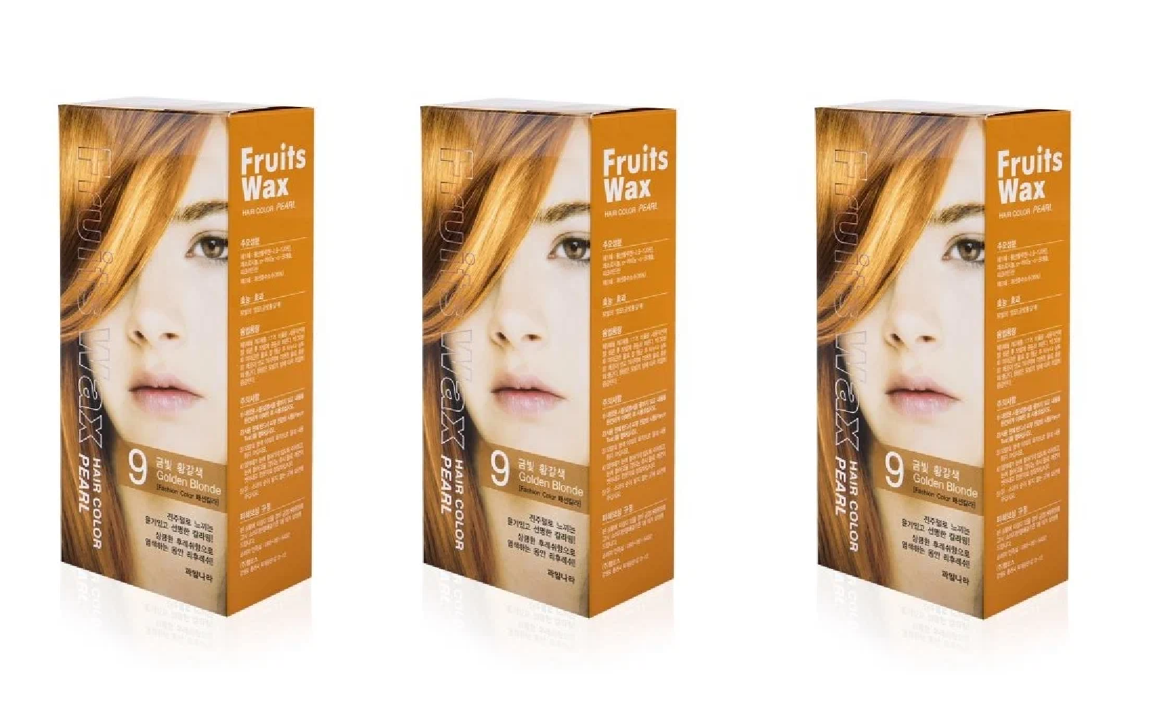 Краска для волос Welcos Fruits Wax Pearl Hair Color №09 60 мл 3 шт