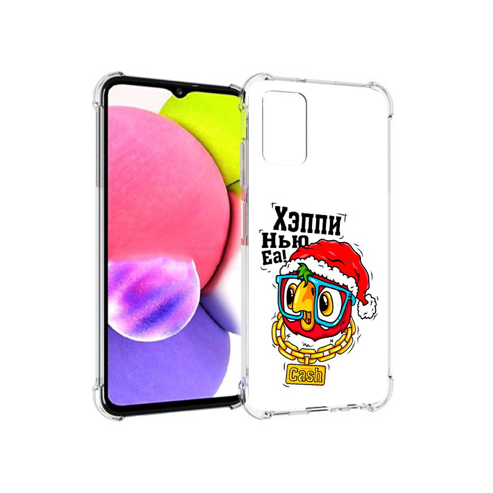 

Чехол MyPads Tocco для Samsung Galaxy A03s Хэппи нью еа (PT162170.549.196), Прозрачный, Tocco