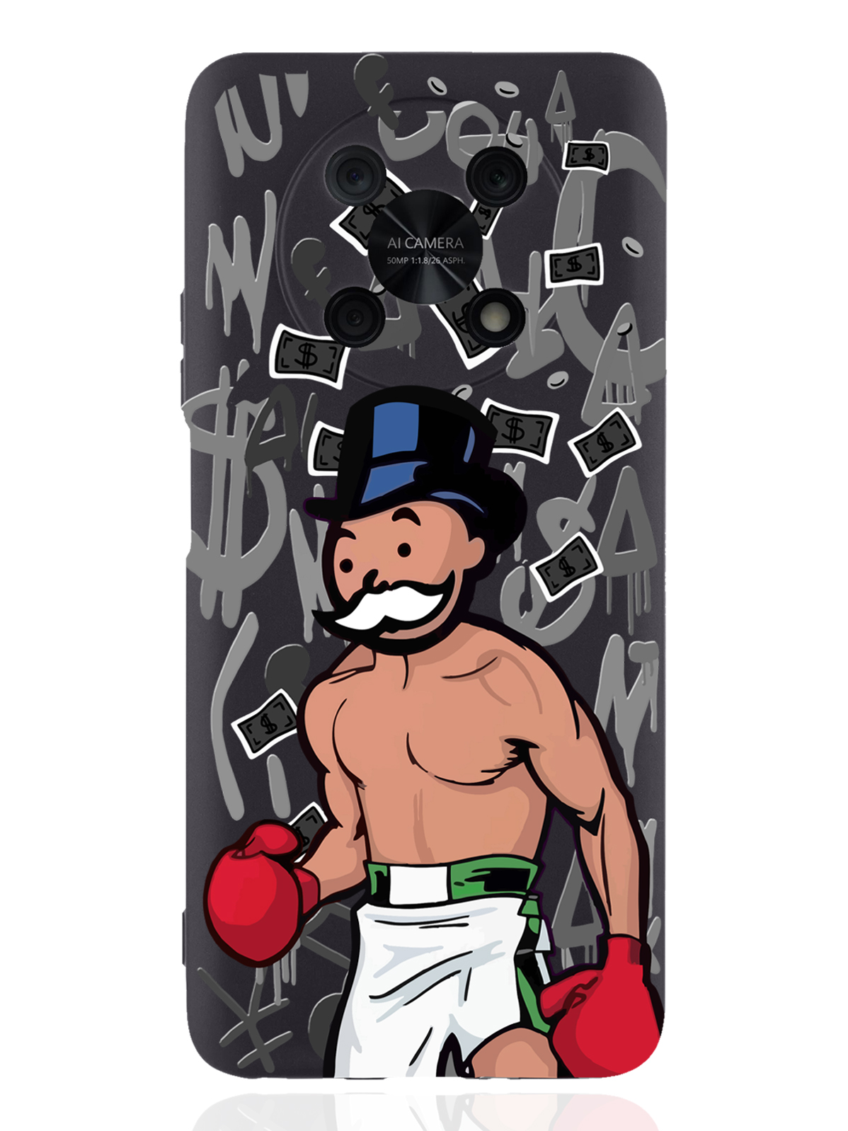 фото Чехол musthavecase для huawei nova y90 monopoly boxing монополия боксер черный