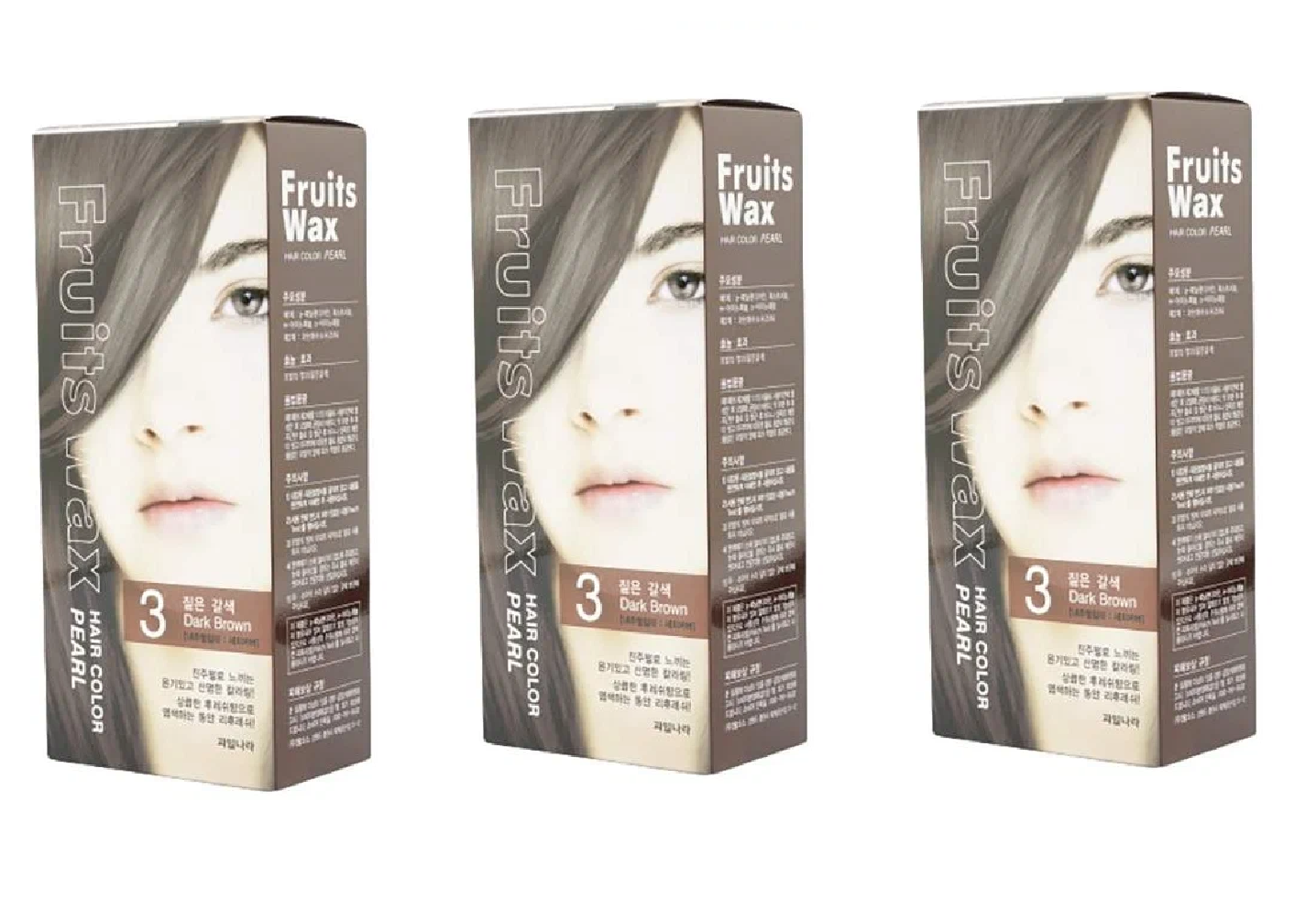 Краска для волос Welcos Fruits Wax Pearl Hair Color №03 60 мл 3 шт