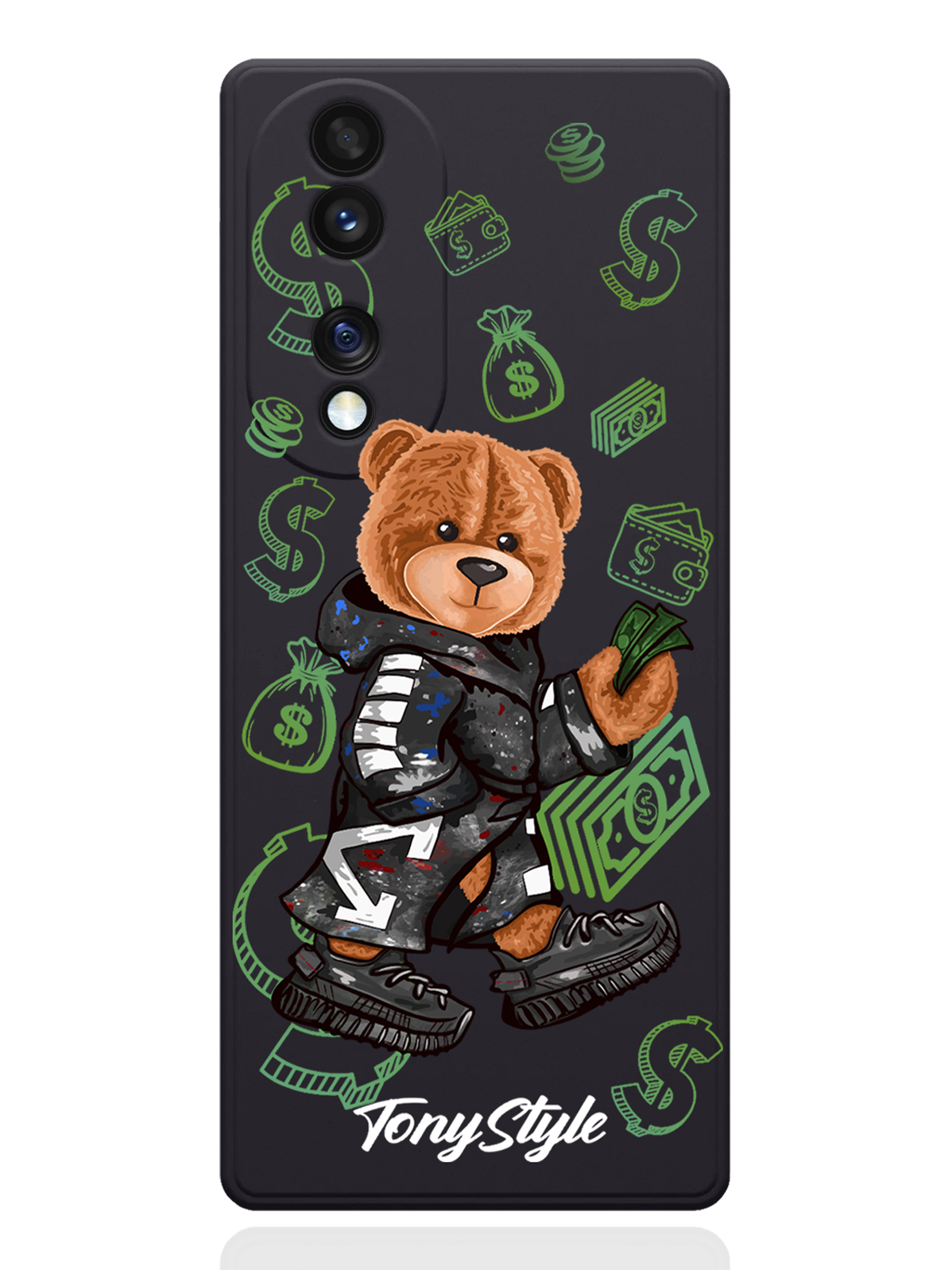 

Чехол Tony Style для Honor 70 Tony Style Деньги черный, Коричневый;черный;зеленый