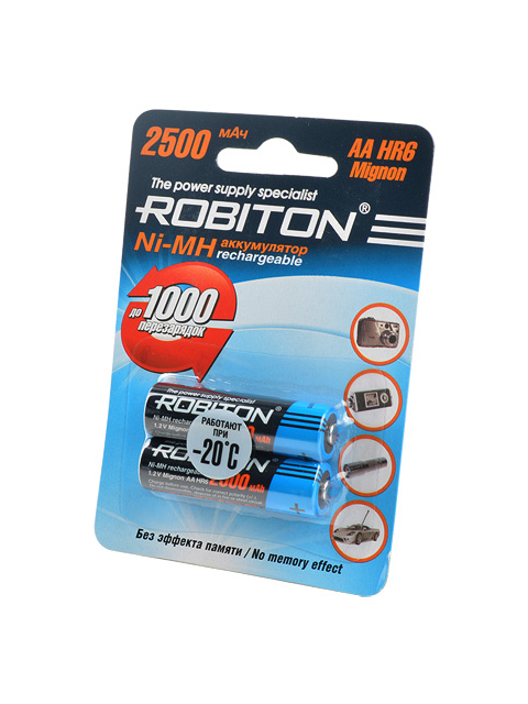 Аккумулятор AA Robiton 2500MHAA-2 BL2 8793 (2 штуки)