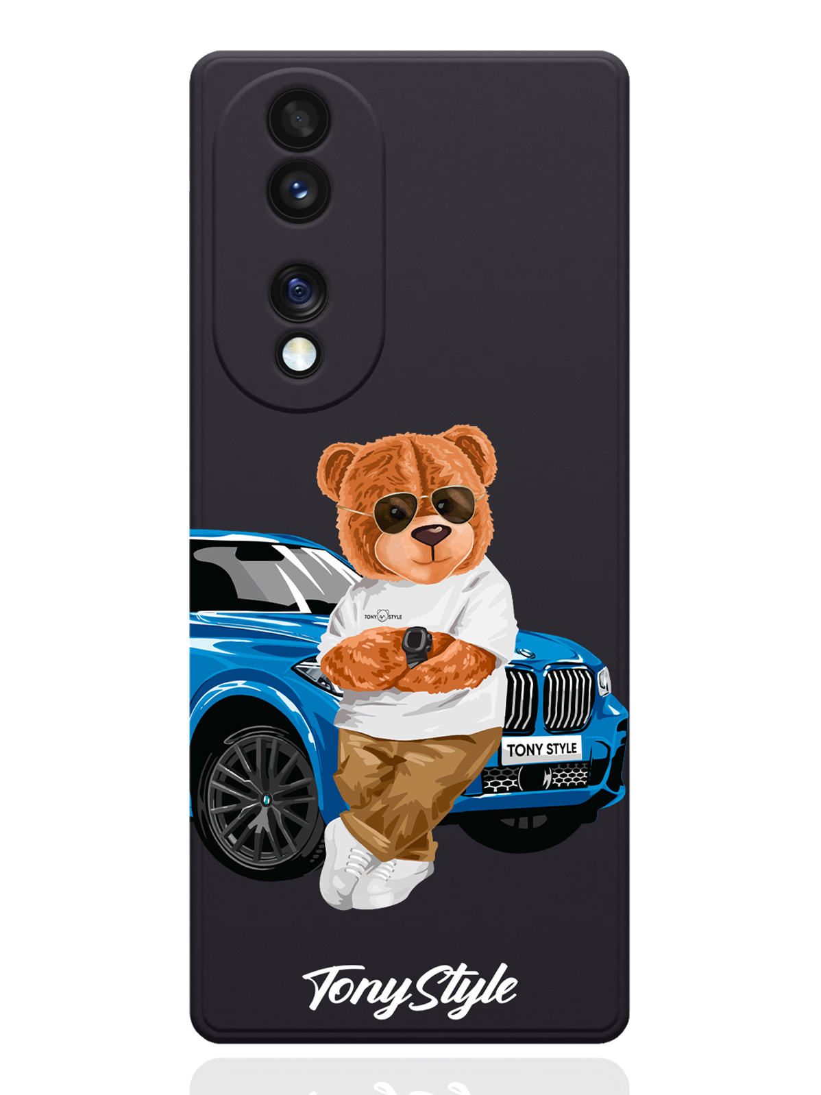 Чехол Tony Style для Honor 70 Tony Style с машиной черный