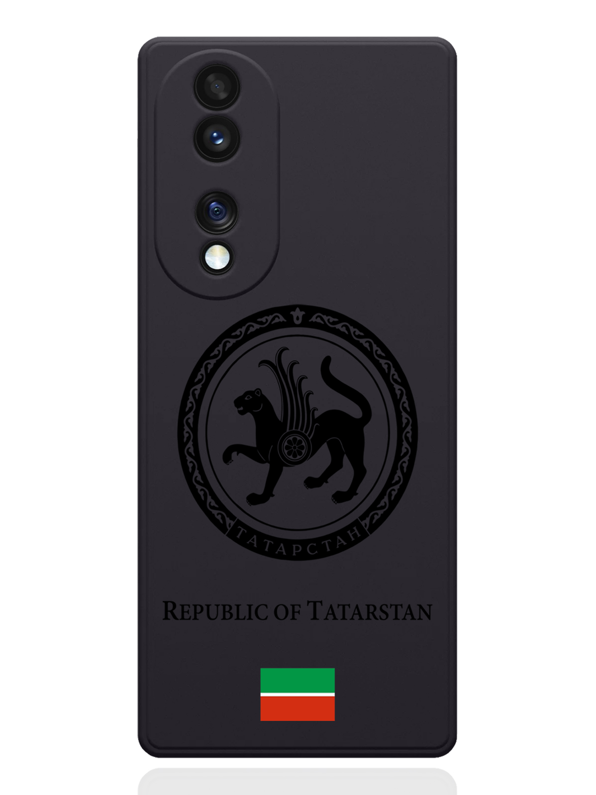 

Чехол SignumCase для Honor 70 Черный лаковый Герб Татарстана черный