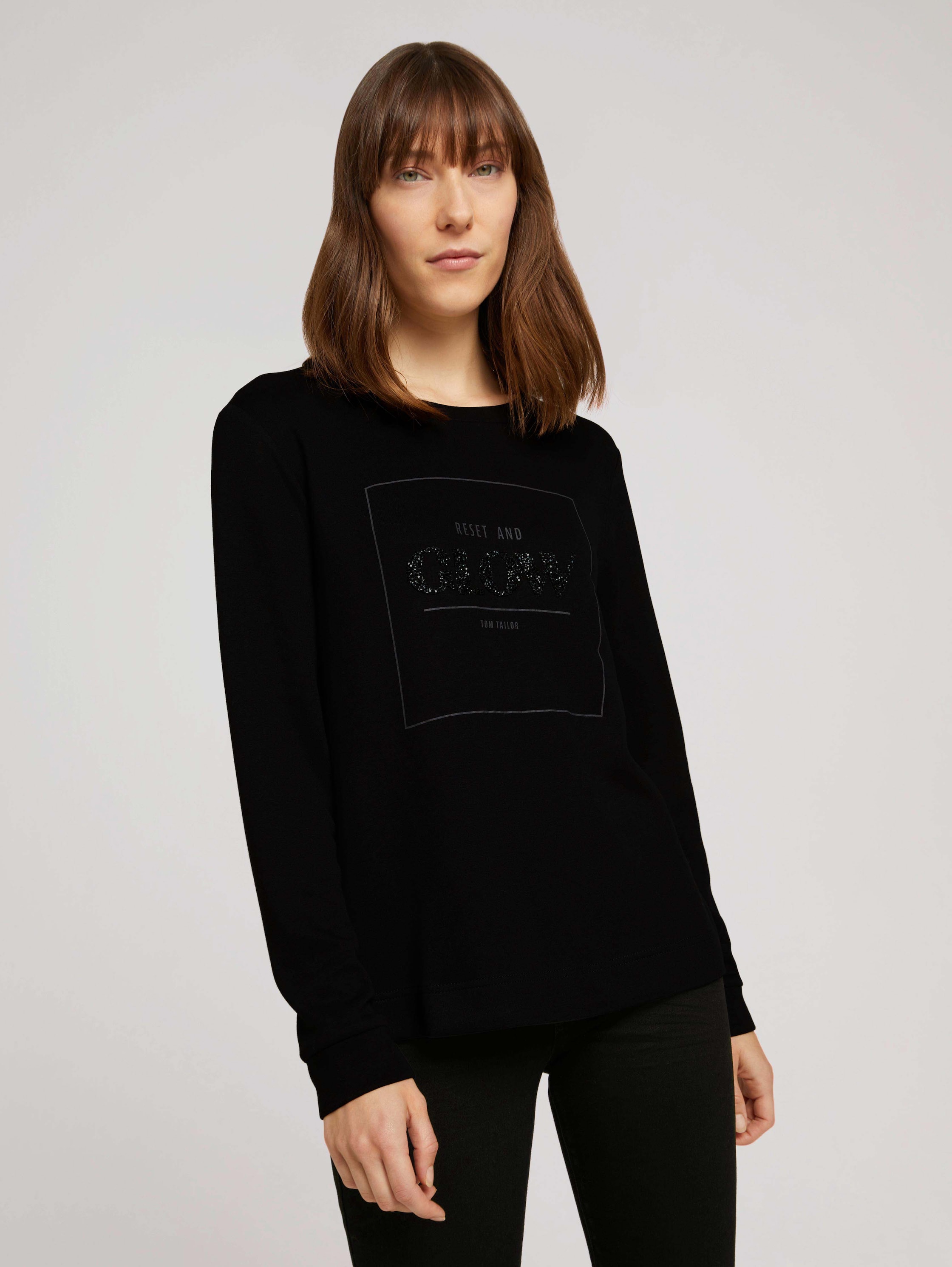 

Свитшот женский TOM TAILOR 1028836 черный XS, 1028836