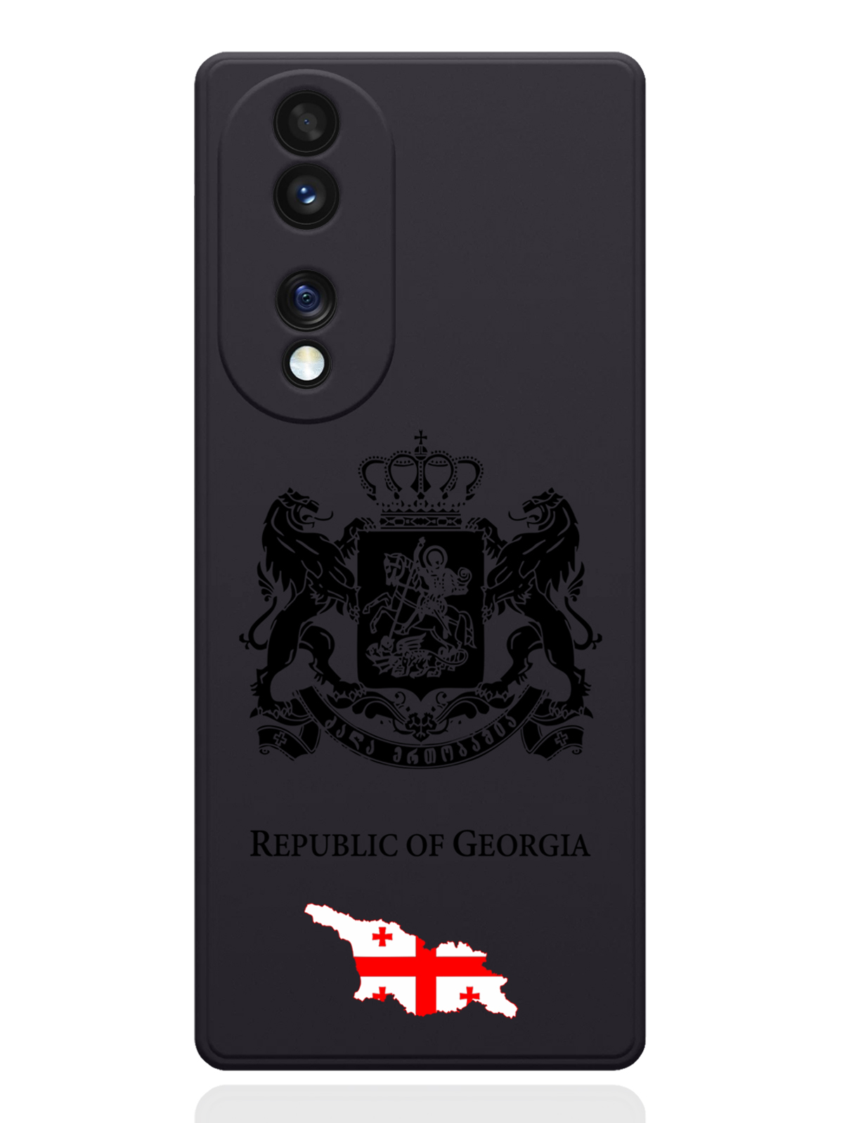 

Чехол SignumCase для Honor 70 Черный лаковый Герб Грузии черный