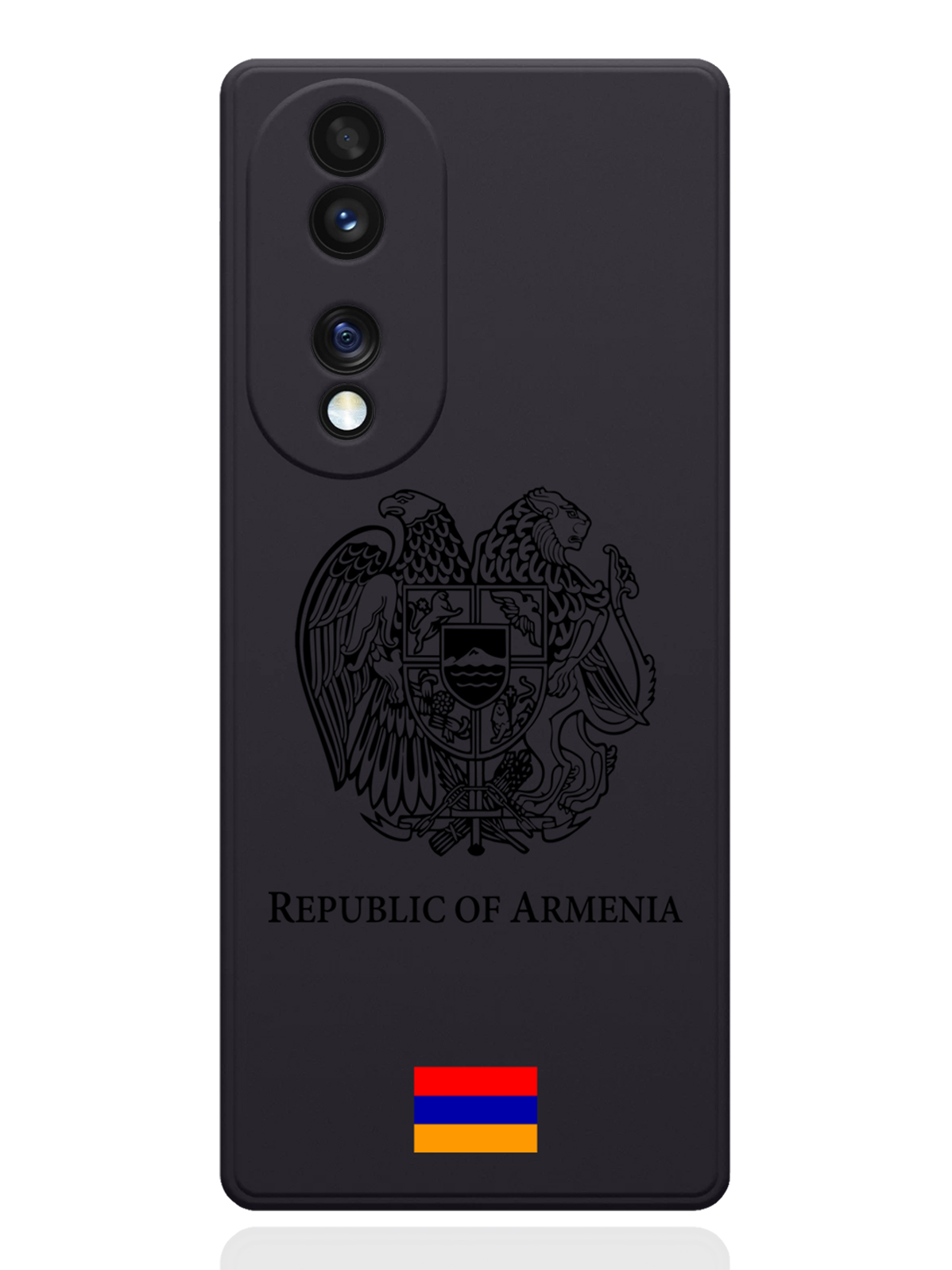 

Чехол SignumCase для Honor 70 Золотой Герб Армении черный