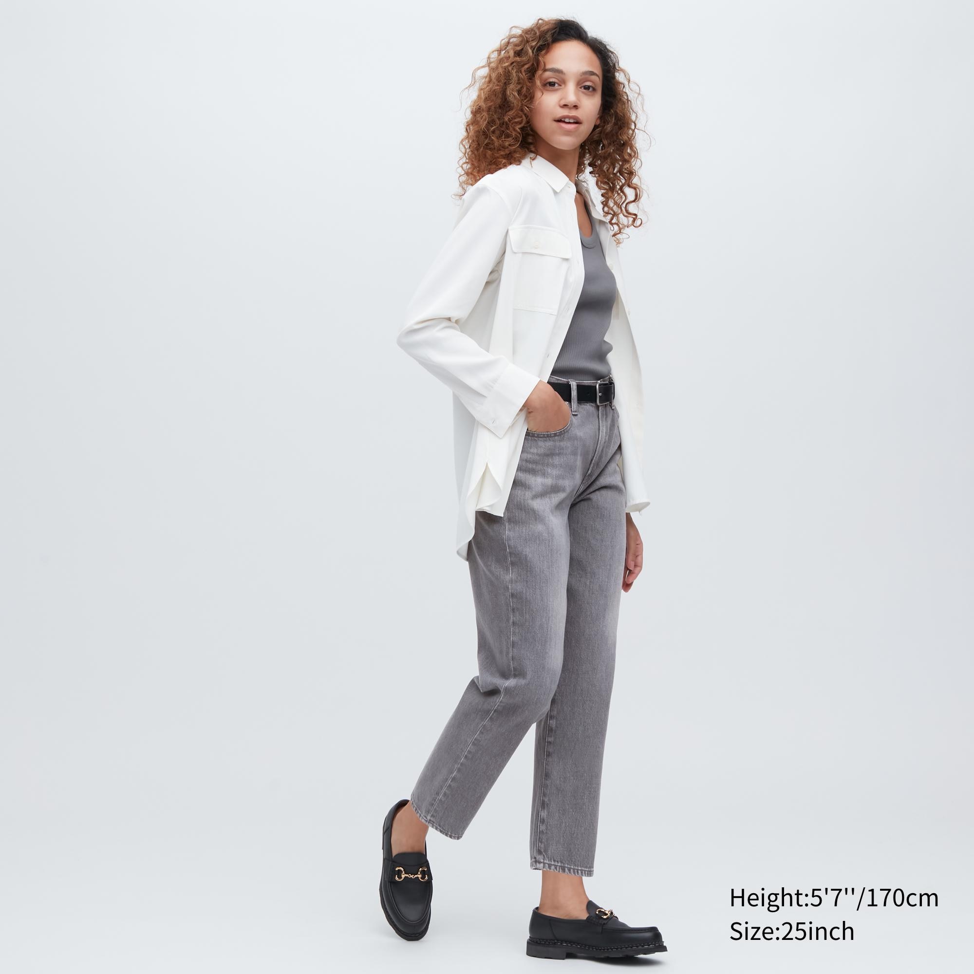 Брюки женские UNIQLO 453975COL05 серые 29 (доставка из-за рубежа)