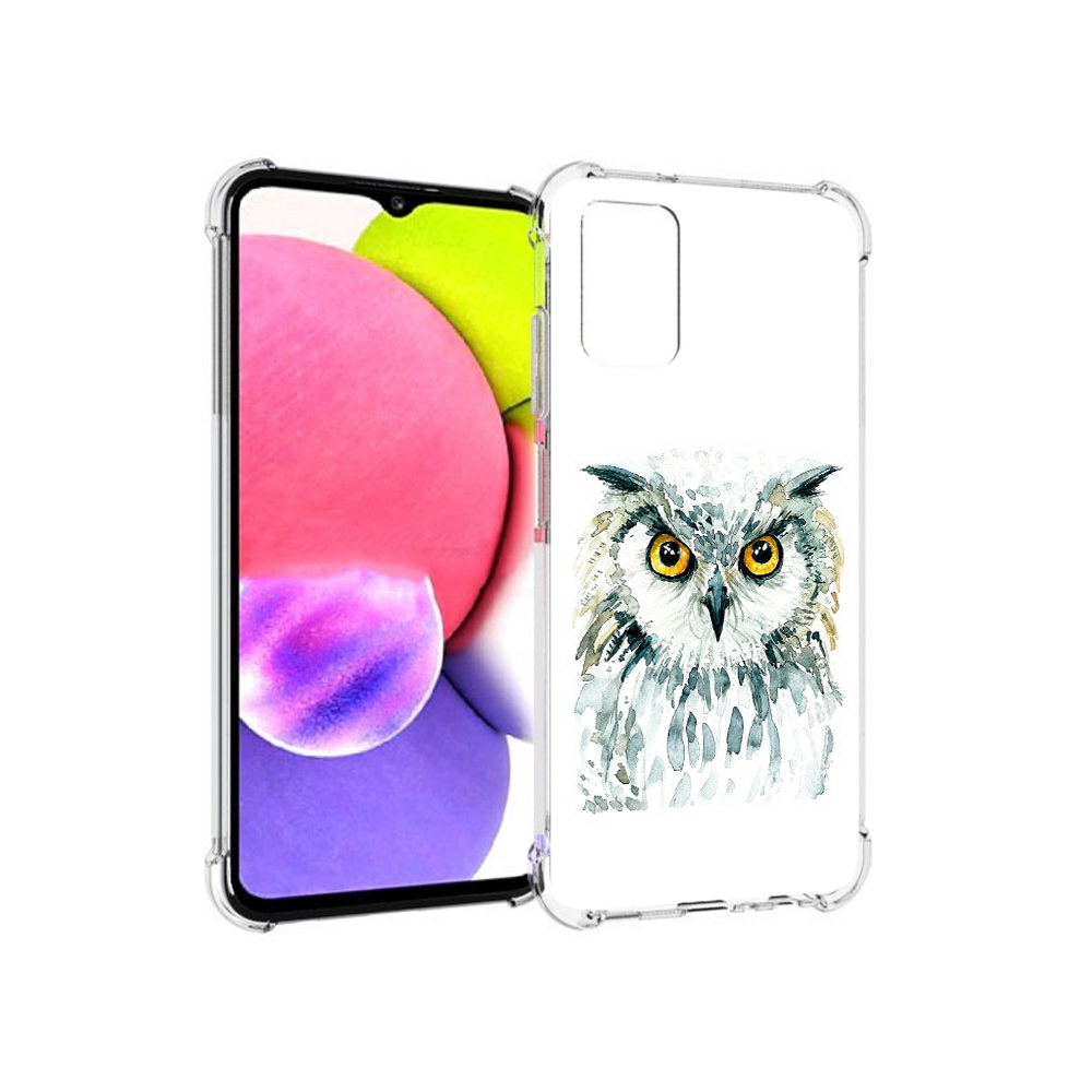 

Чехол MyPads Tocco для Samsung Galaxy A03s Серьезная сова (PT162170.549.156), Прозрачный, Tocco