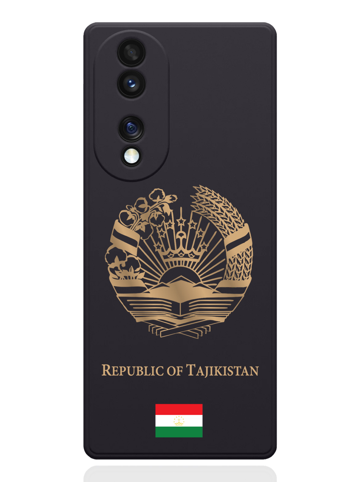 

Чехол SignumCase для Honor 70 Золотой Герб Таджикистана черный, Золотистый;черный