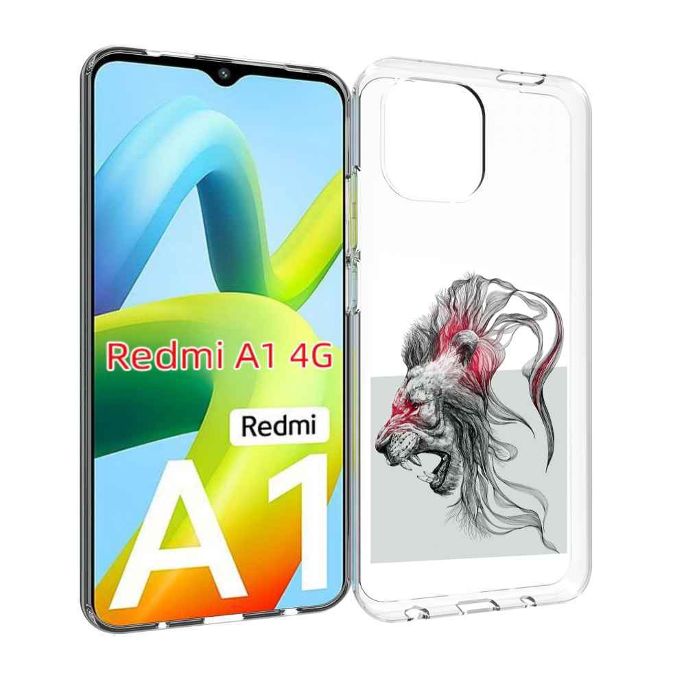 

Чехол Mypads Разъяренный Лев Для Xiaomi Redmi A1, Прозрачный, Tocco