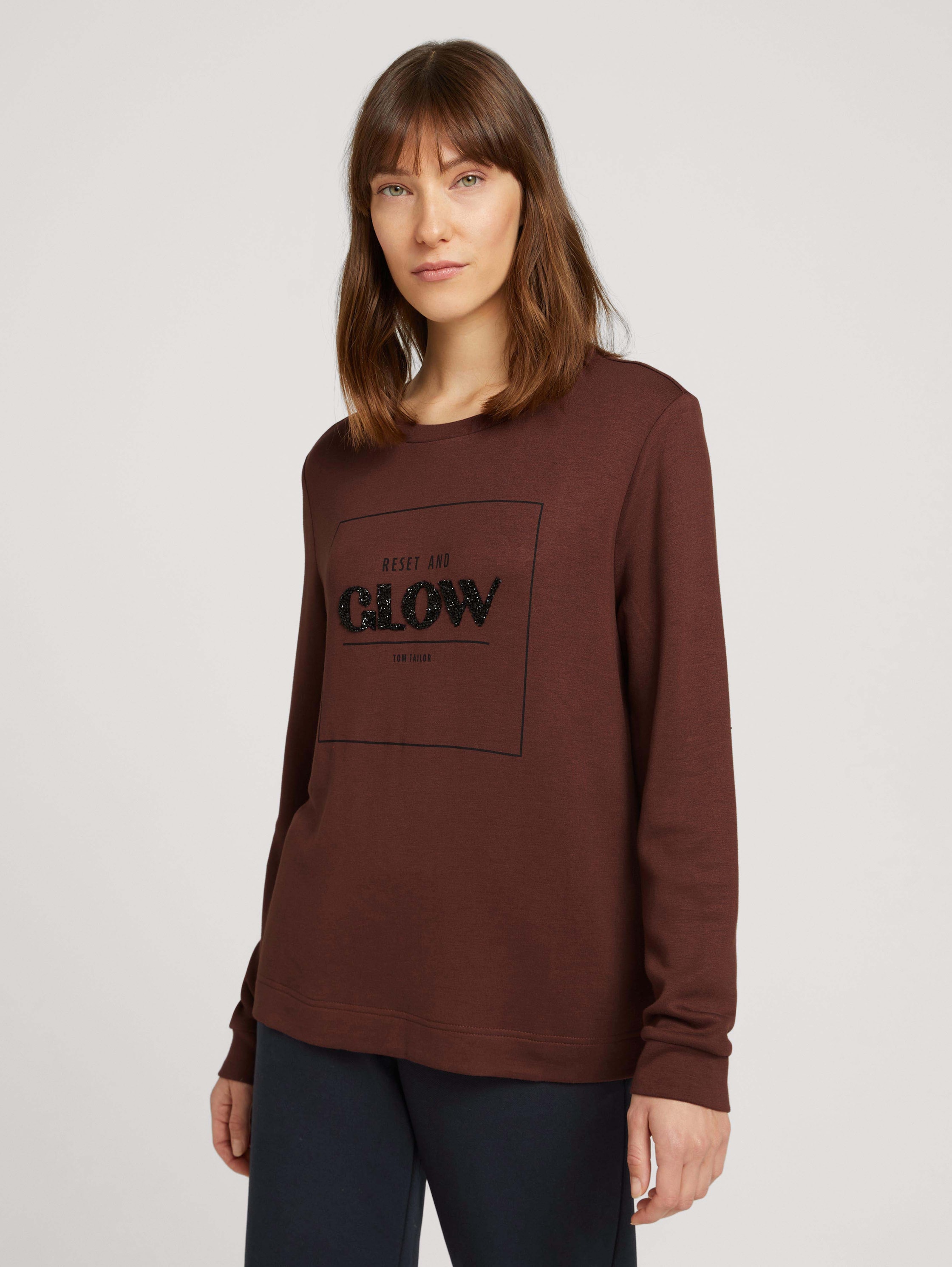 

Свитшот женский TOM TAILOR 1028836 коричневый XL, 1028836