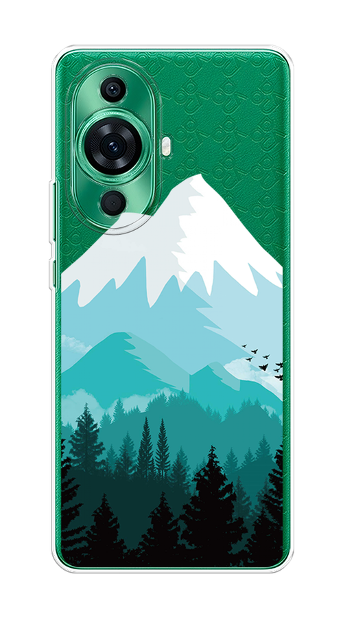 

Чехол на Huawei Nova 11 Pro "Синяя снежная гора", Белый;голубой;бирюзовый, 6121350-2