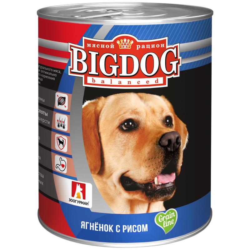 

Влажный корм для собак Зоогурман Big Dog, с ягненком и рисом, 850 гр., Big Dog