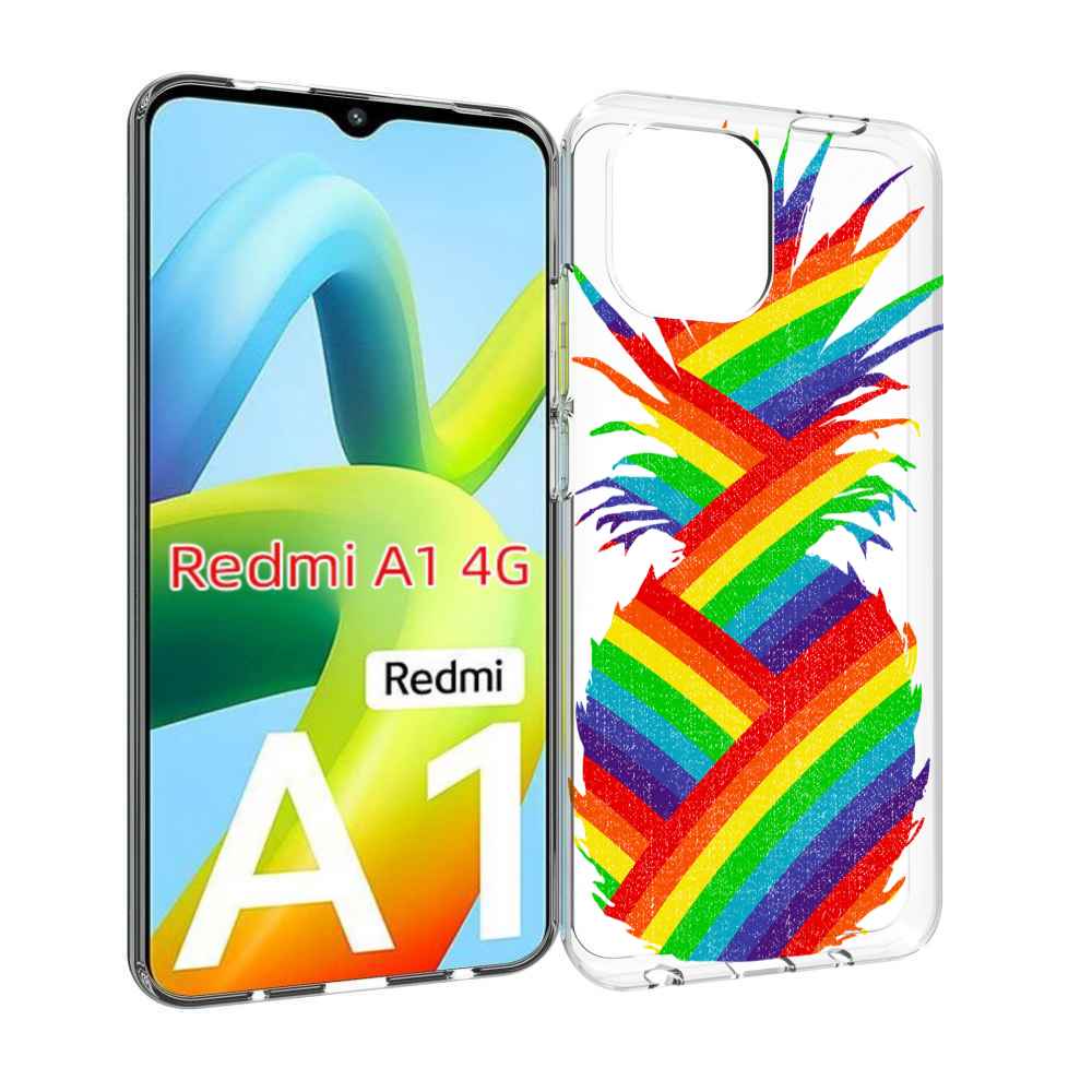 

Чехол Mypads Радужный Ананас Для Xiaomi Redmi A1, Прозрачный, Tocco