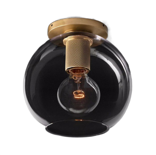 

Потолочный Светильник Rh Utilitaire Globe Shade Flushmount Brass, 48.066