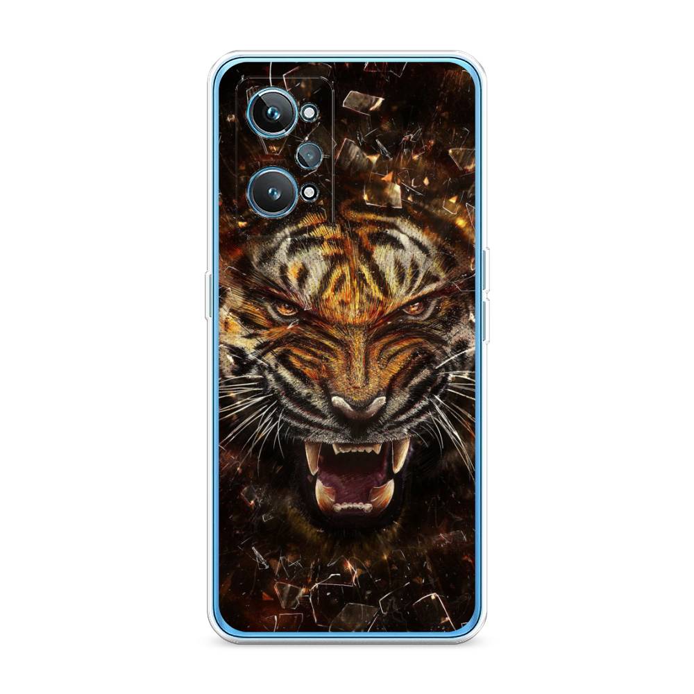 

Чехол на Realme GT 2 "Тигр осколки", Оранжевый;серый;черный, 258550-1