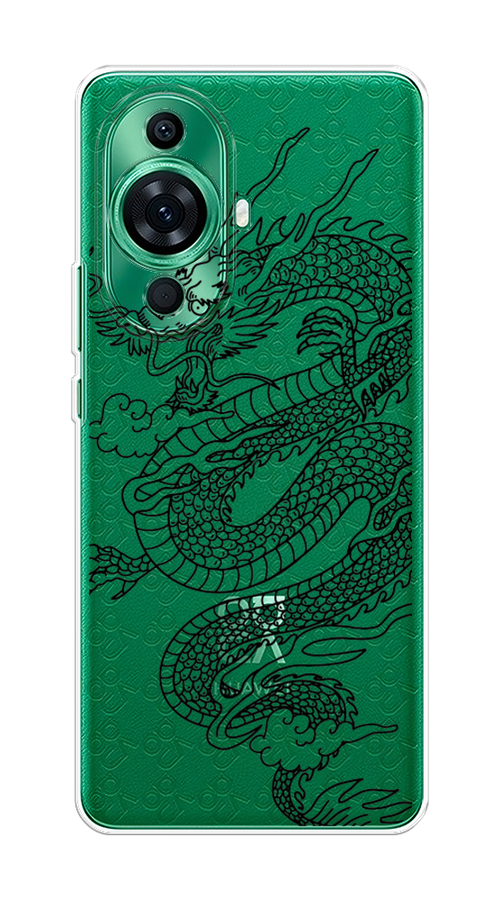 

Чехол на Huawei Nova 11 Pro "Большой китайский дракон", Черный;серый, 6121350-1
