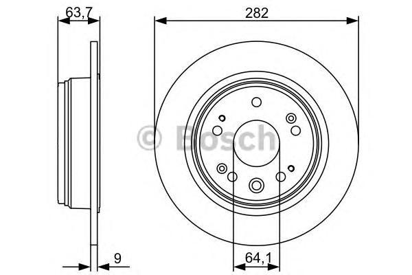 

0 986 479 505_диск тормозной задний honda cr-v ii 2.0i/2.2ctdi 02-06