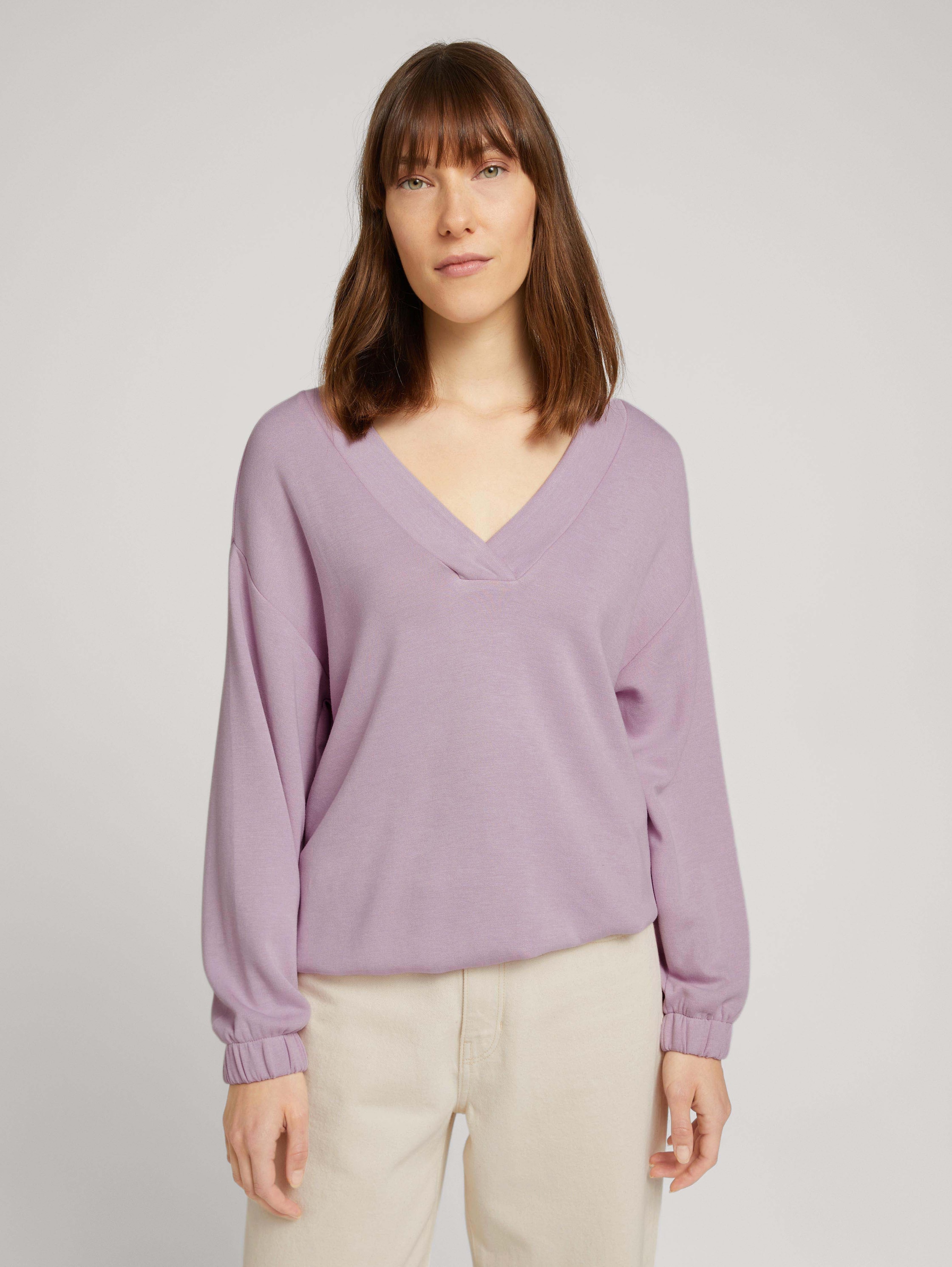

Свитшот женский TOM TAILOR 1028905 фиолетовый XL, 1028905
