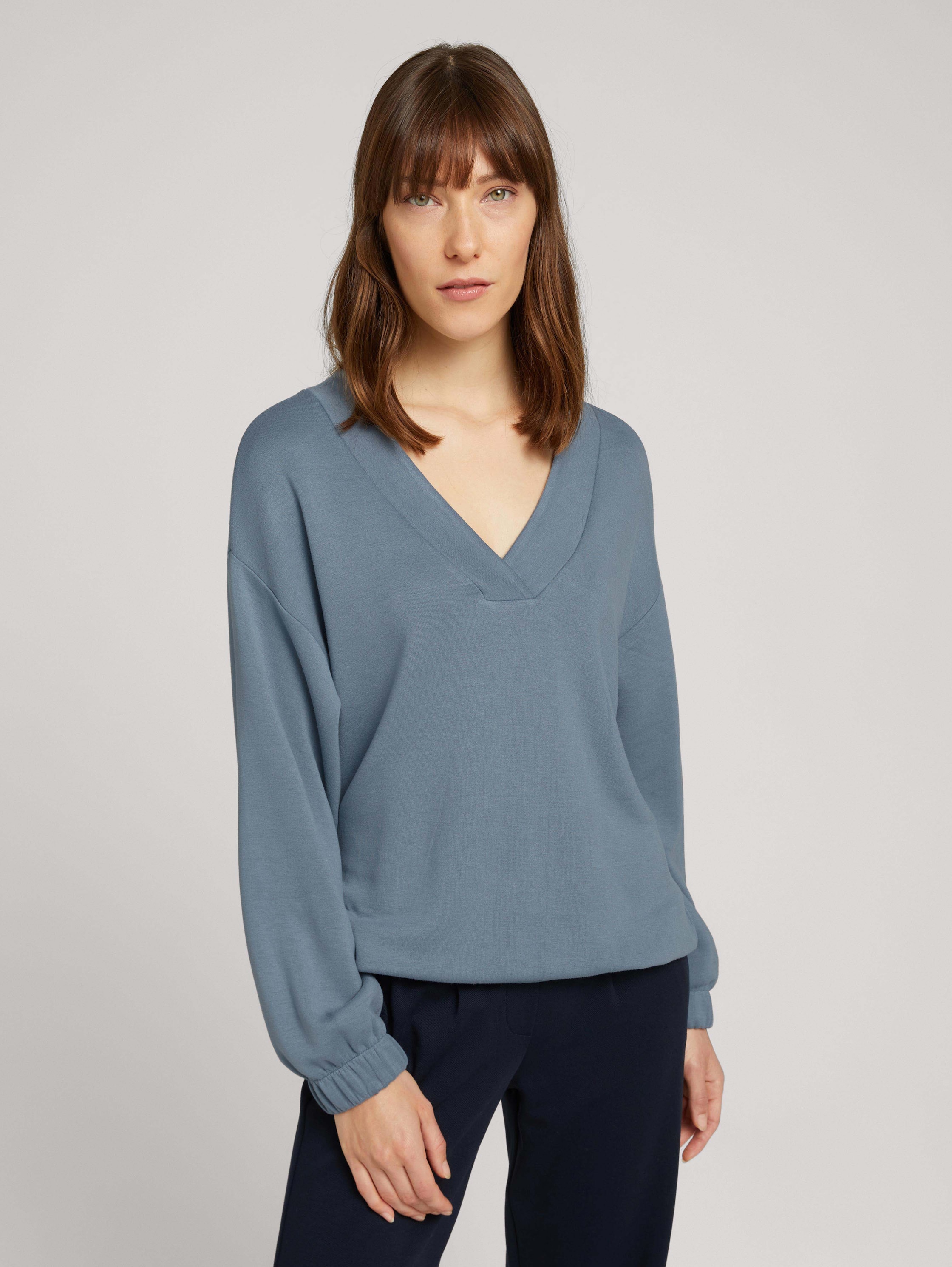 

Свитшот женский TOM TAILOR 1028905 голубой XS, 1028905