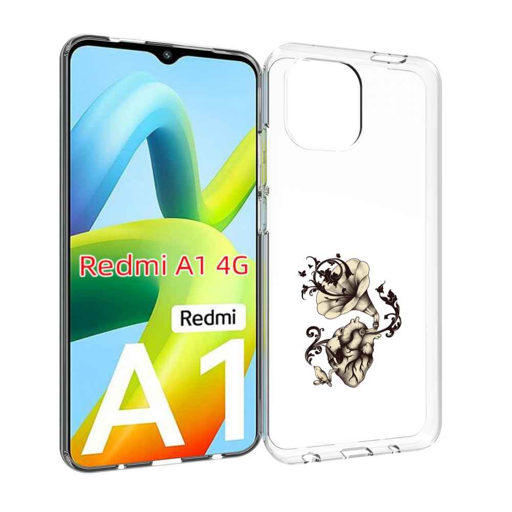 

Чехол Mypads Граммофон Для Xiaomi Redmi A1, Прозрачный, Tocco