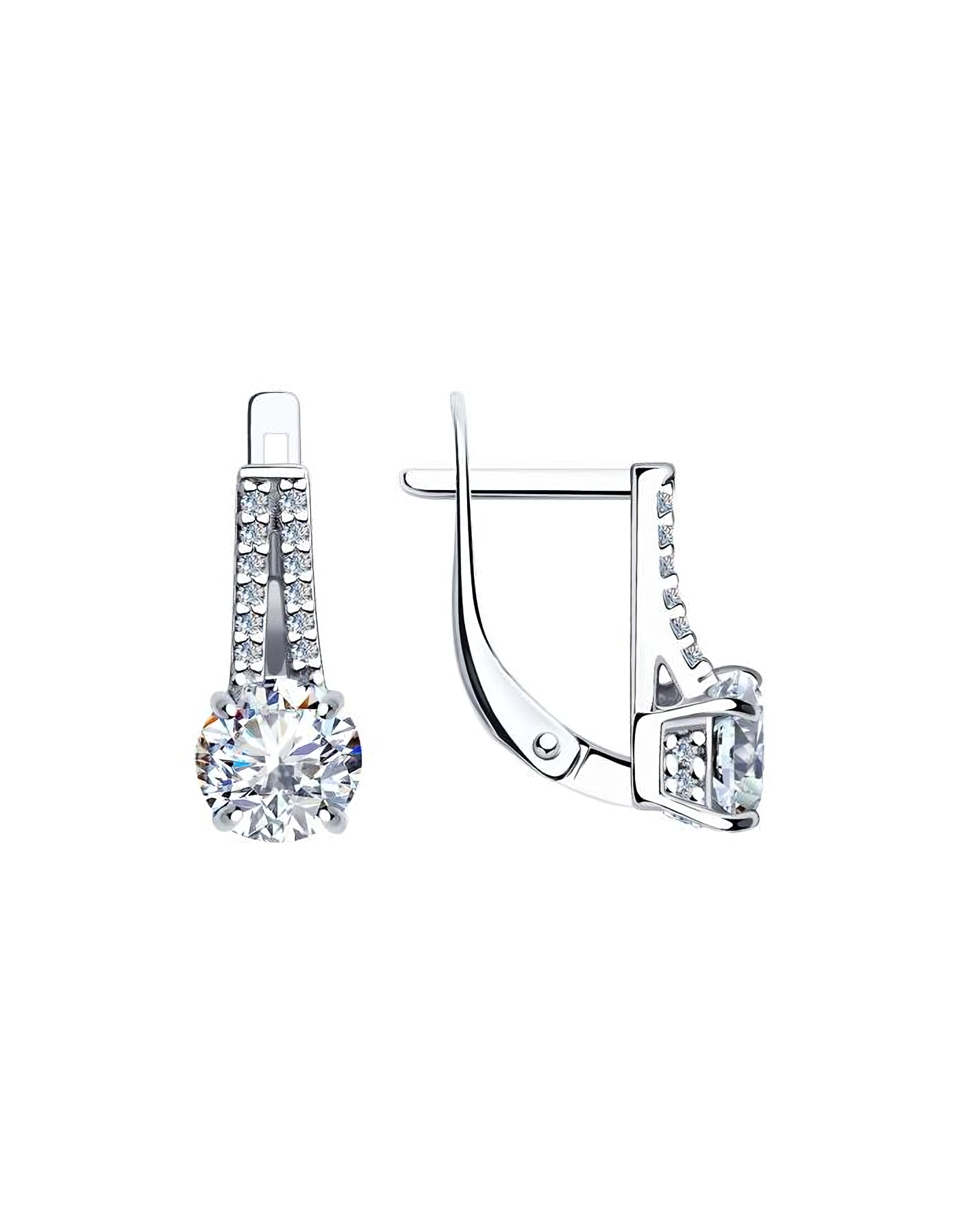 

Серьги конго из серебра TEO MAORI 894023670, фианит, 894023670