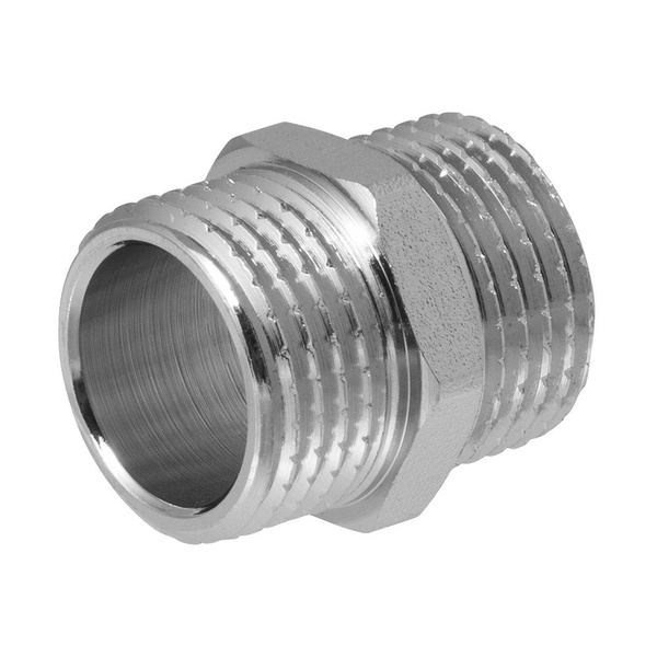 

Ниппель латунь никелированная ЭКО НОМ 3/4" MM (нар-нар), НЛН16-3/4