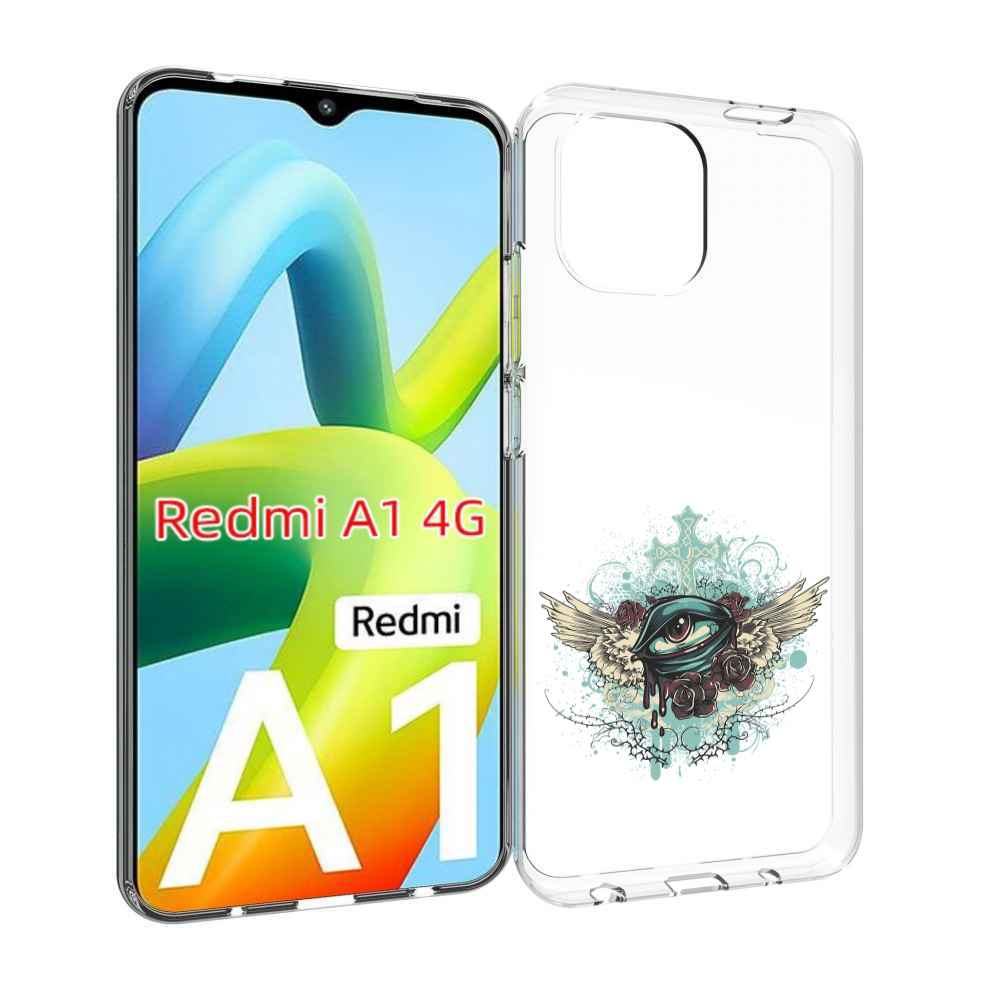 

Чехол Mypads Плачущий Глаз С Крыльями Для Xiaomi Redmi A1, Прозрачный, Tocco
