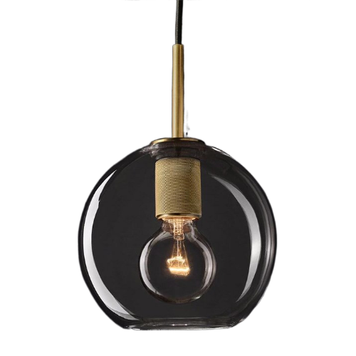 фото Подвесной светильник rh utilitaire globe pendant brass imperiumloft