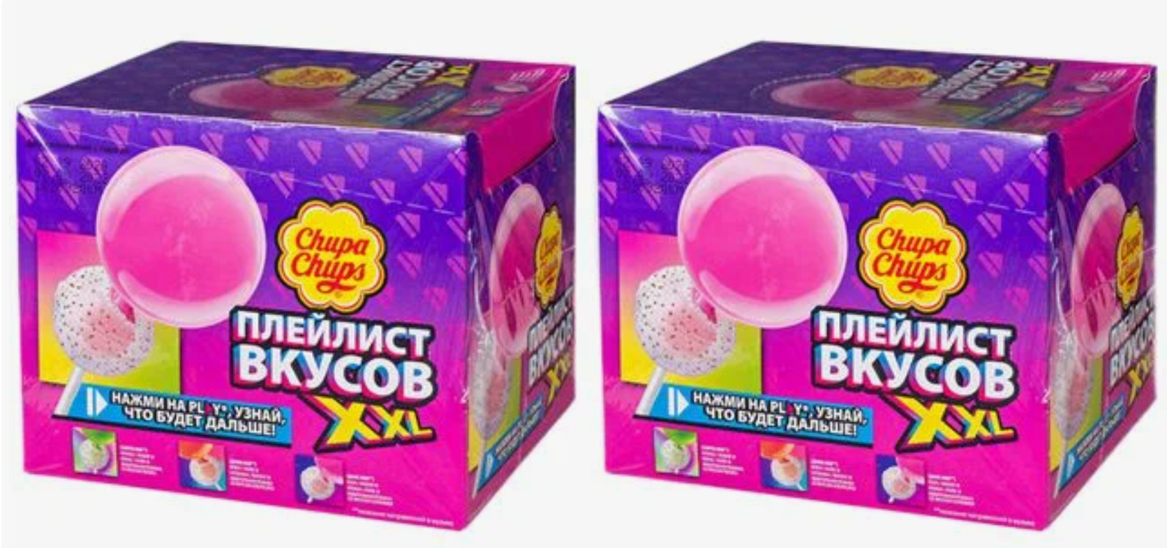 

Карамель Chupa Chups XXL Плейлист вкусов, 40 шт х 2 упаковки