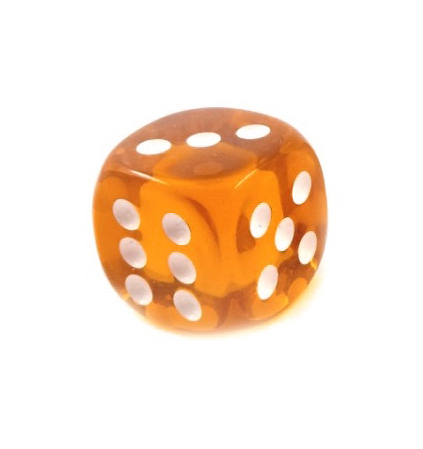 

Кости игральные Gamedealer из янтаря 11 мм оранжевые, 1 шт