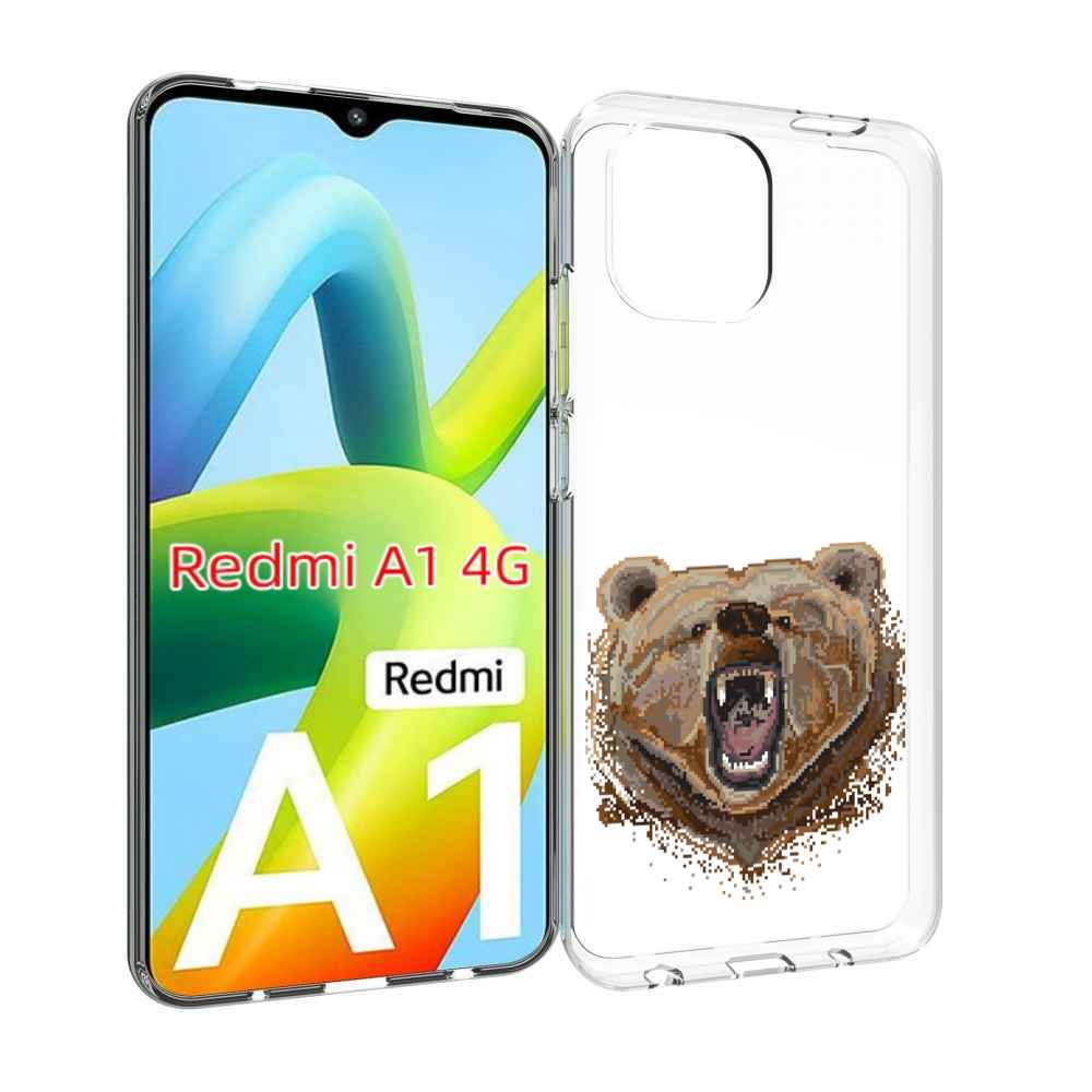 

Чехол Mypads Пиксельный Медведь Для Xiaomi Redmi A1, Прозрачный, Tocco
