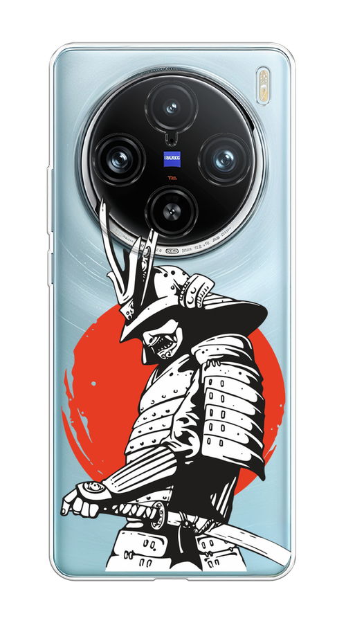 

Чехол на Vivo X100 Pro "Самурай с катаной", Черный;красный;белый, 2611850-1