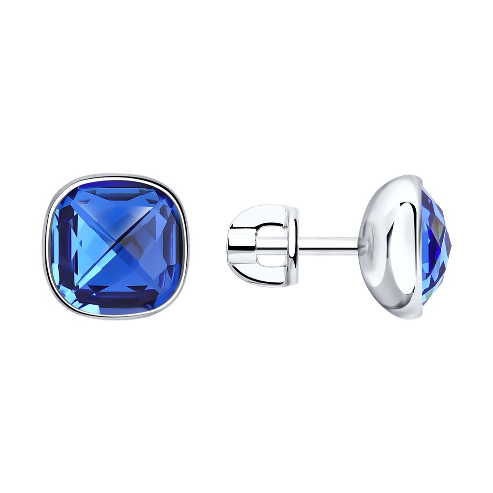 

Серьги из серебра SOKOLOV 94022054, кристалл ювелирный, 94022054