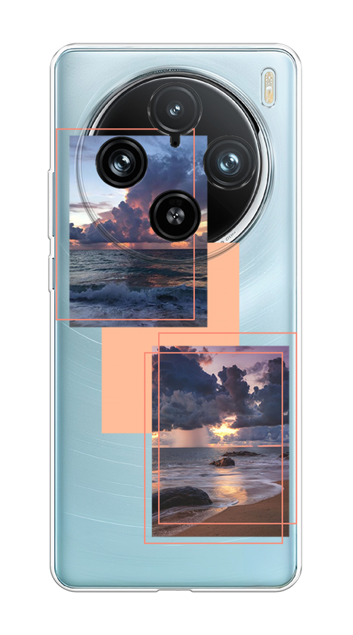 

Чехол на Vivo X100 Pro "Sky collage", Розовый;прозрачный;синий, 2611850-1