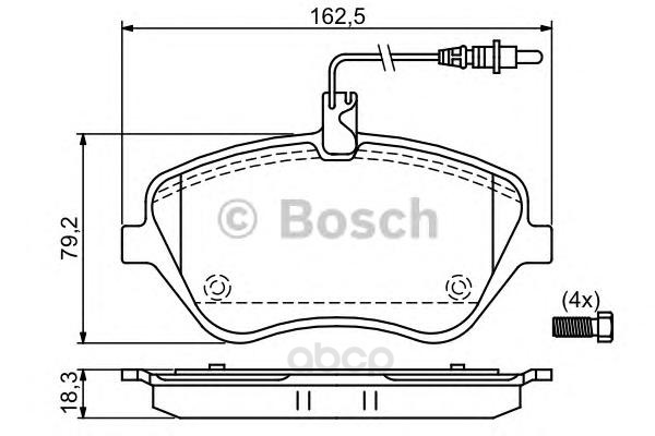 

Тормозные колодки Bosch дисковые 986494098