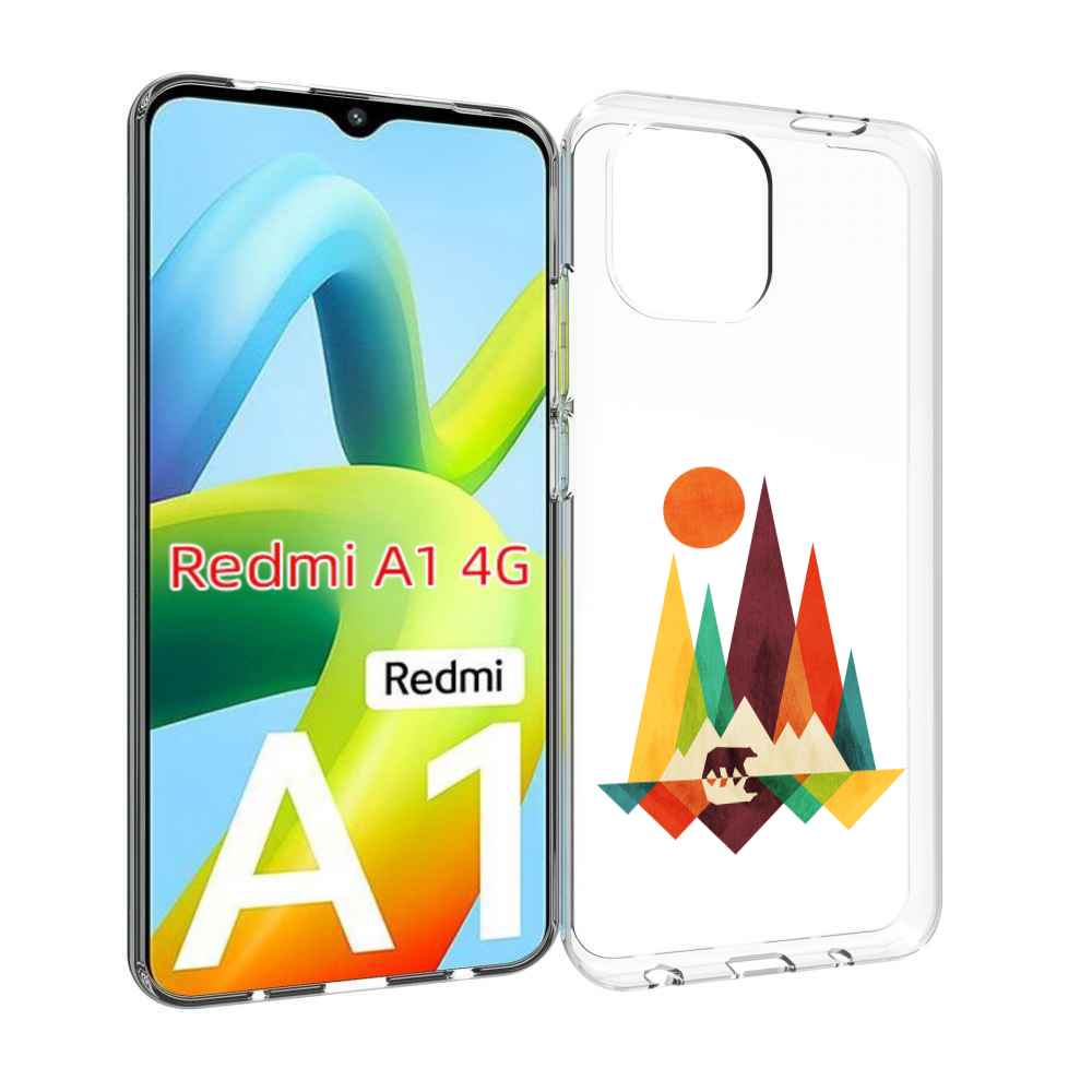 

Чехол Mypads Нарисованные Горы С Медведем Для Xiaomi Redmi A1, Прозрачный, Tocco