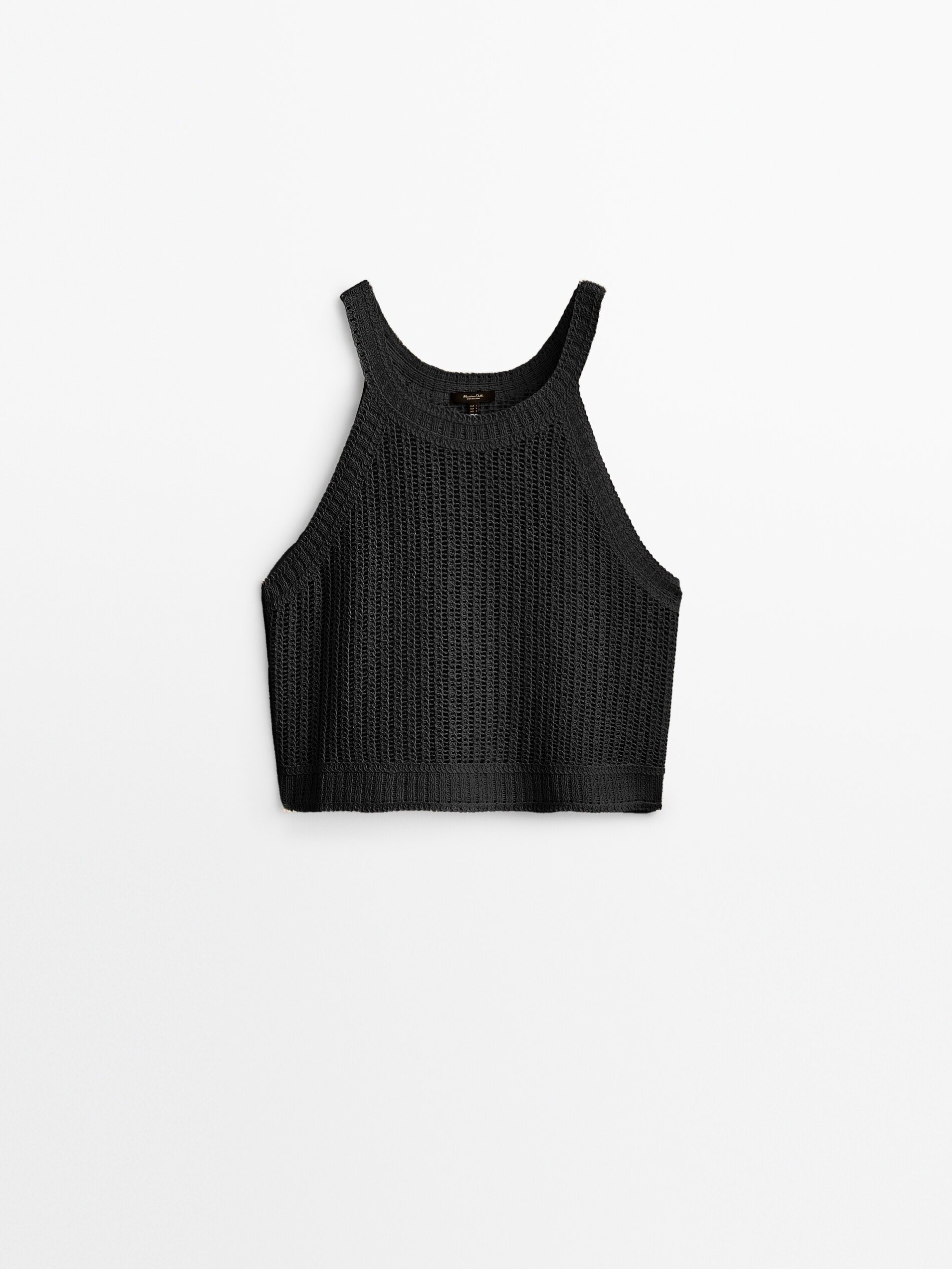 

Топ женский Massimo Dutti 06803753800 черный S, 06803753800