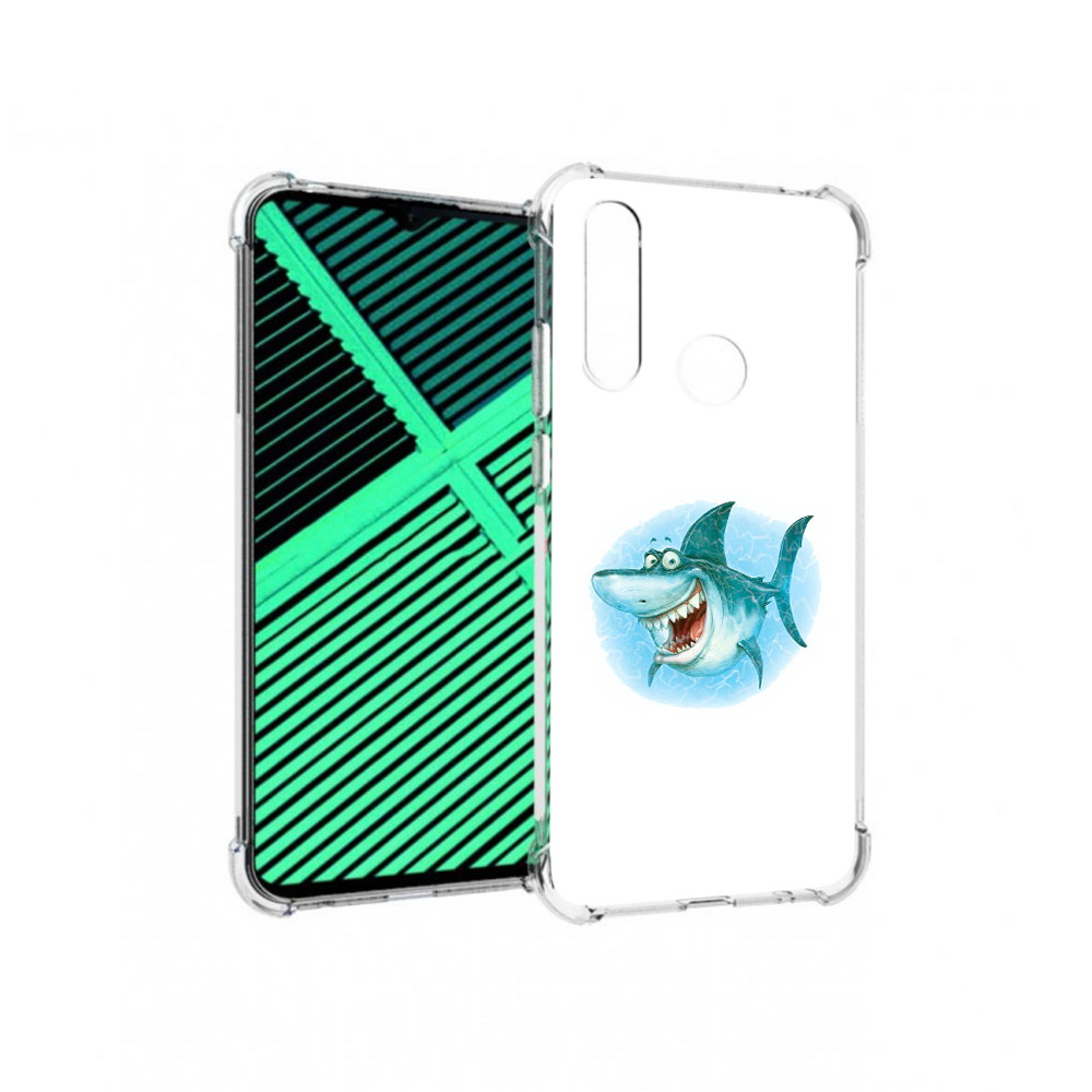 

Чехол MyPads Tocco для Motorola Moto G8 Power Lite веселая акула (PT227069.358.261), Прозрачный, Tocco