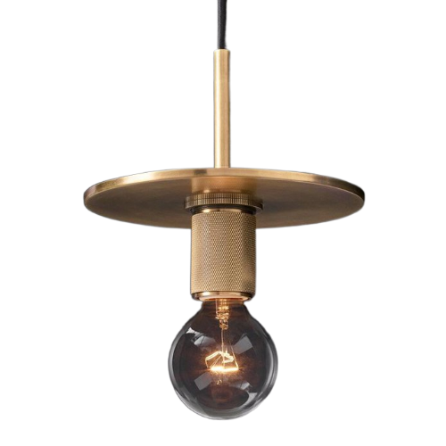 фото Подвесной светильник rh utilitaire disk shade pendant brass imperiumloft