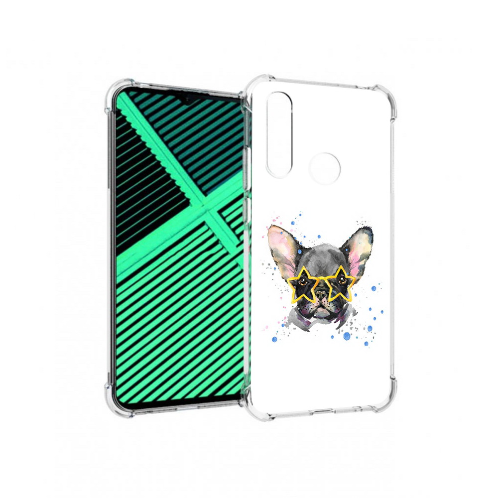 

Чехол MyPads Tocco для Motorola Moto G8 Power Lite буля в очках (PT227069.358.252), Прозрачный, Tocco