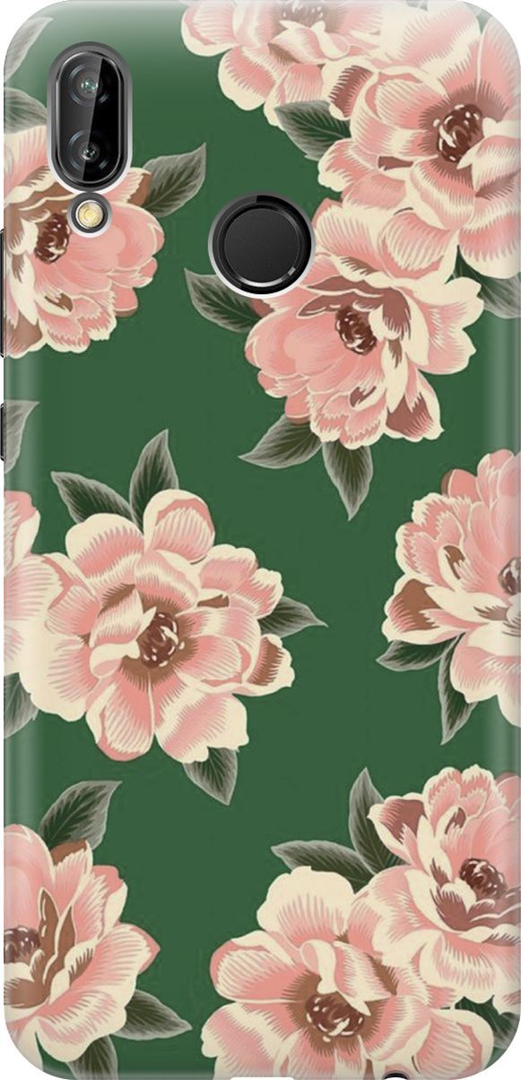 

Чехол на Huawei P20 Lite/Nova 3e "Винтажные цвета", Зеленый;розовый, 6551