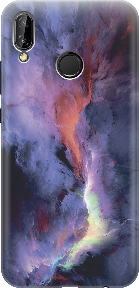 

Чехол на Huawei P20 Lite/Nova 3e с принтом "Гром и молния", Фиолетовый;черный, 6553